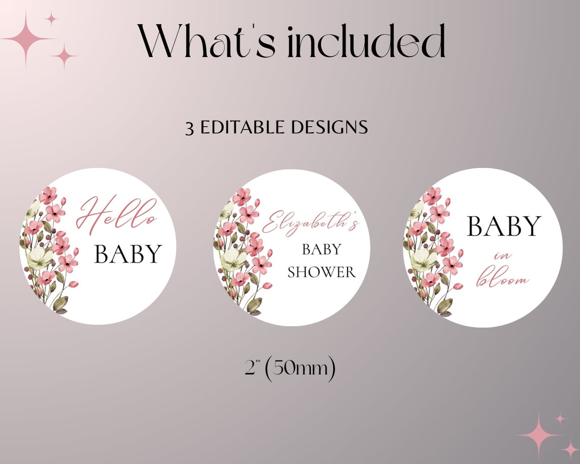 DEACORY 36pc Wildflower Cupcake Toppers - Floral Cake Decor For Baby Shower, Wedding, Parties - View #5