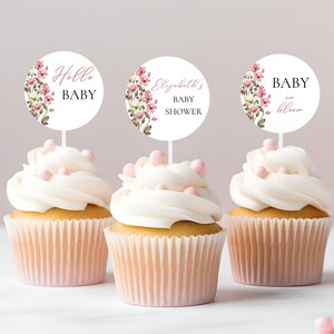 DEACORY 36pc Wildflower Cupcake Toppers - Floral Cake Decor For Baby Shower, Wedding, Parties - View #6