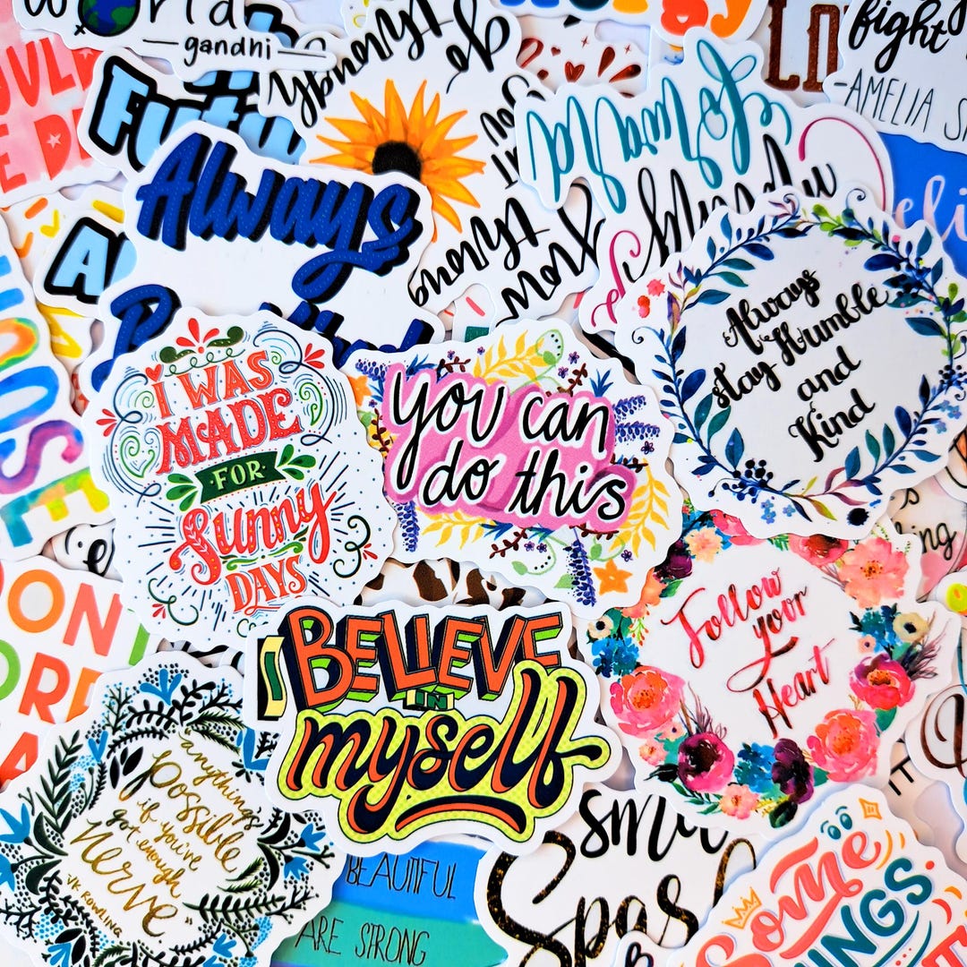 Motivational Inspirational Quotes Sticker Pack – Positive Affirmation ...