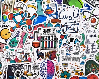 Science Laboratory Sticker Pack – Chemistry & Biology Stickers for Classrooms, Teacher and Student Gifts