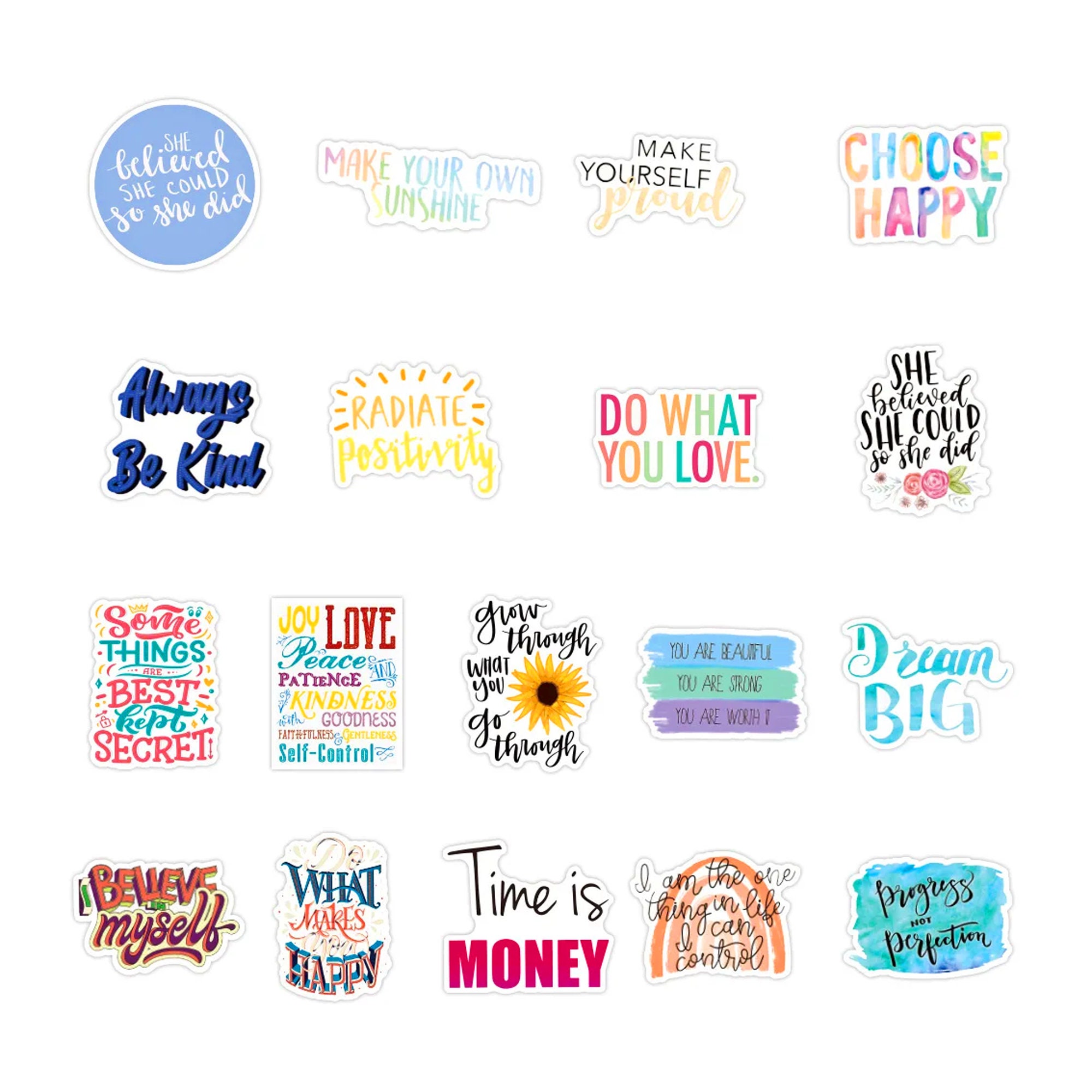Motivational Inspirational Quotes Sticker Pack – Positive Affirmation ...