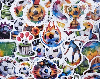 Set di adesivi per tifosi di calcio, adesivi per palloni da calcio, maglie da giocatore, trofei per gol, regalo per allenatori.