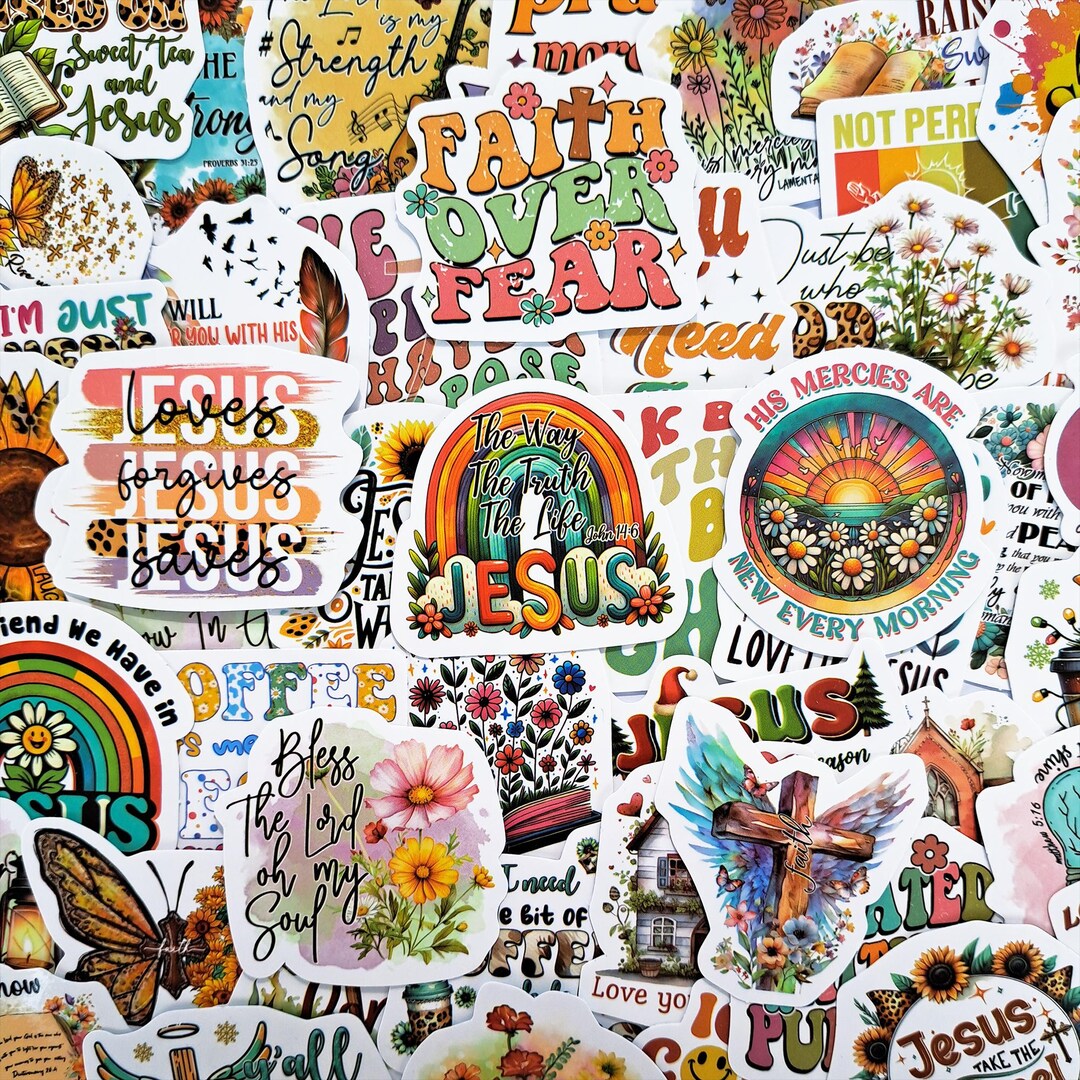 Christian Faith Sticker Pack – Jesus Stickers With Inspirational Bible ...