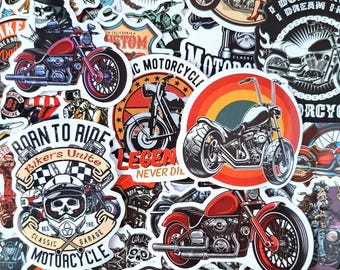 Pacchetto adesivi per motociclette: adesivi per motociclisti, caschi e motocross con decalcomanie Chopper, stile Sticker Bomb