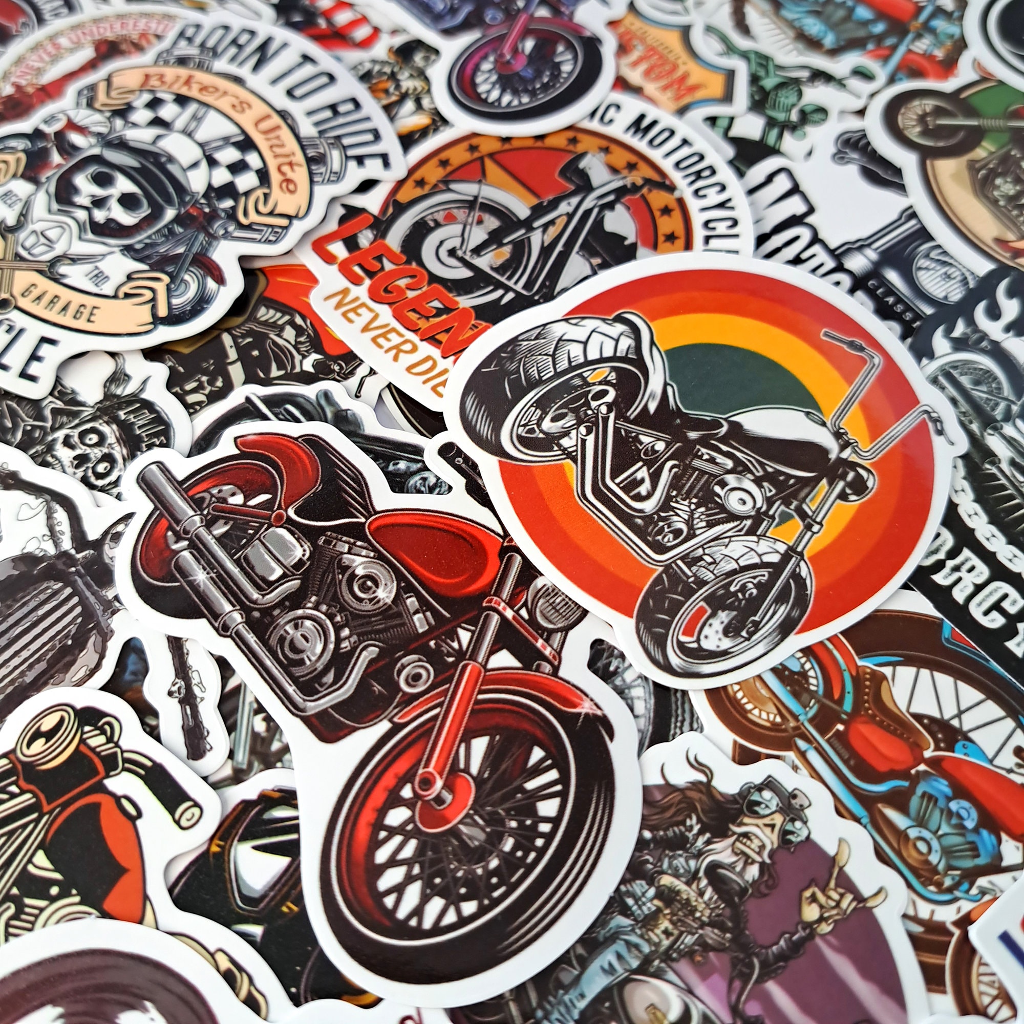 Motorcycle Sticker Pack – Biker, Helmet & Motocross Stickers With ...
