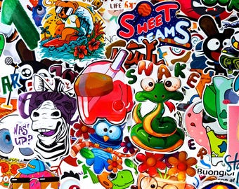 Pacchetto di adesivi Vivid Emotions - Adesivi divertenti, trasparenti e positivi per bambini, anime e cartoni animati, per lo stile di vita scolastico