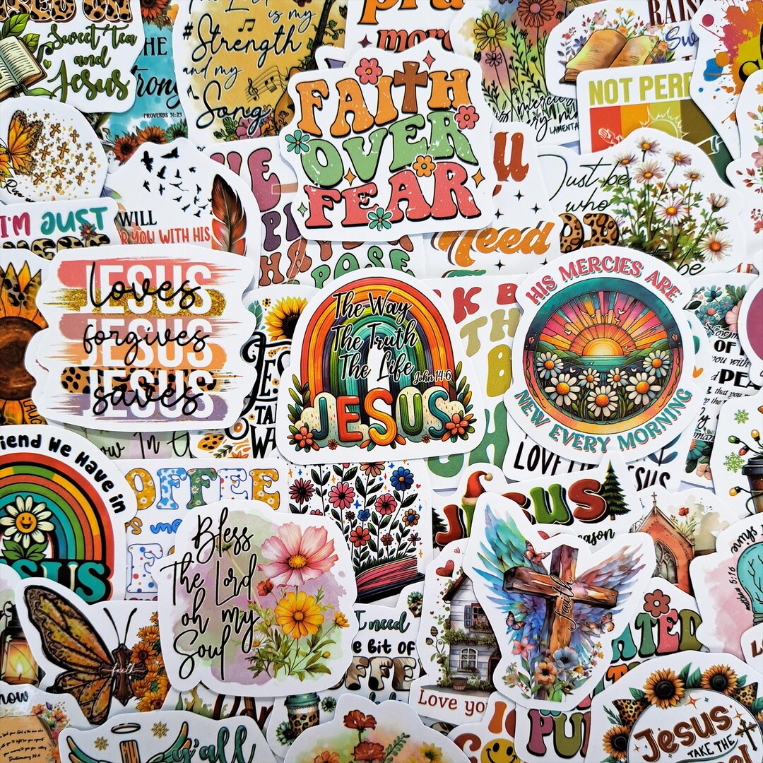 Christian Faith Sticker Pack – Jesus Stickers With Inspirational Bible ...