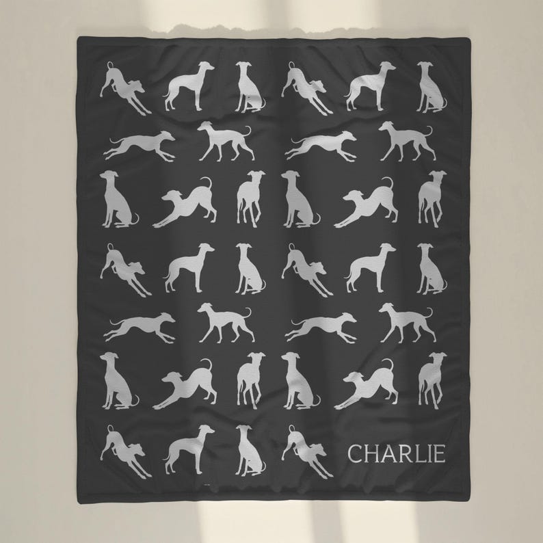 Greyhound Throw Italian Greyhound Personalized Plush Blanket, Home Decor Gift for ...