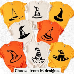 Matching Halloween Shirts, Witch Hat Tees, Group Halloween Shirts, Group Matching Shirts, Family Matching Shirts, Halloween Group Costumes