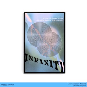 Straight-on view of the framed “Infinity” poster against a blank background.