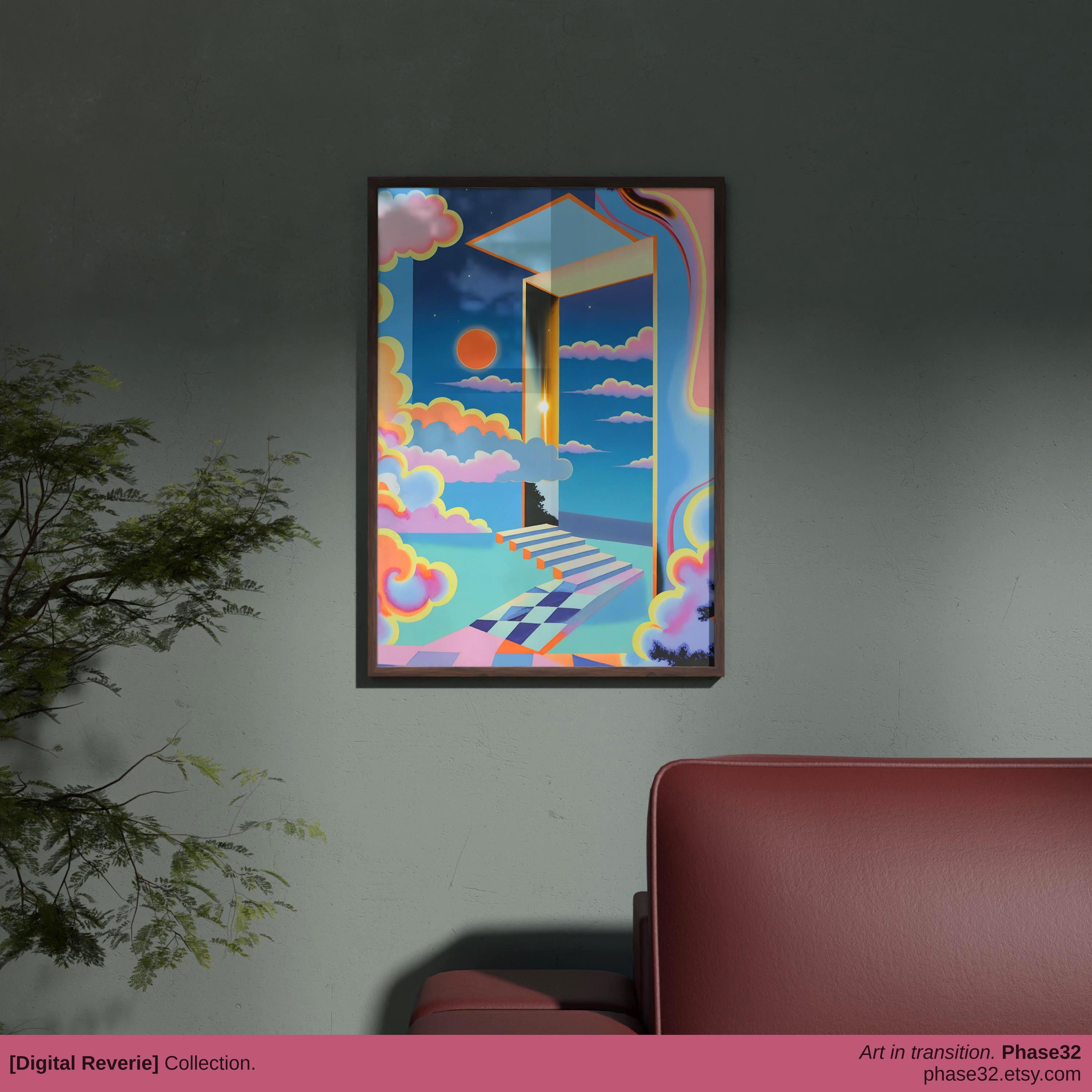 Untitled #333 Print, Surreal Vaporwave Dreamcore Poster, Trippy