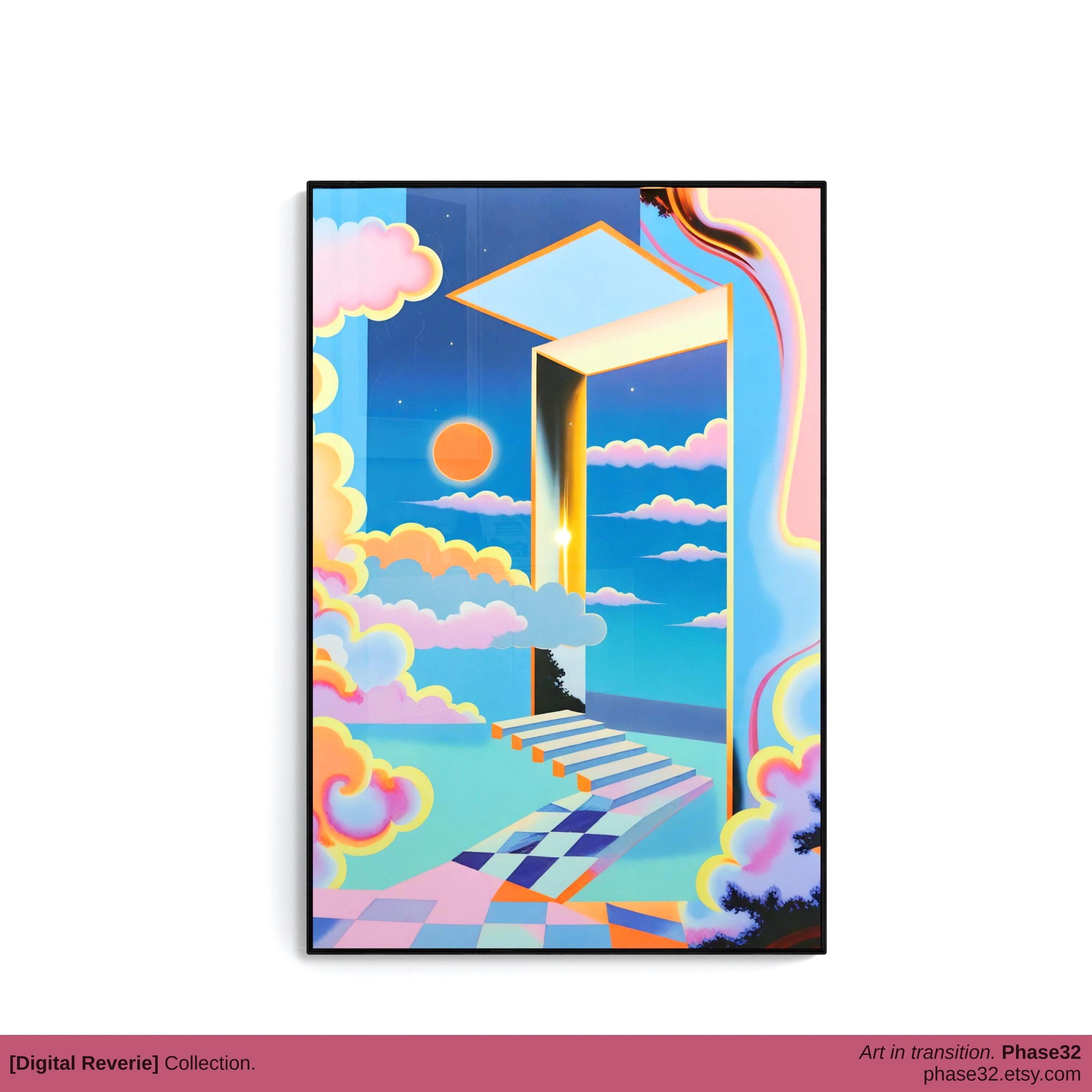 Untitled #333 Print, Surreal Vaporwave Dreamcore Poster, Trippy