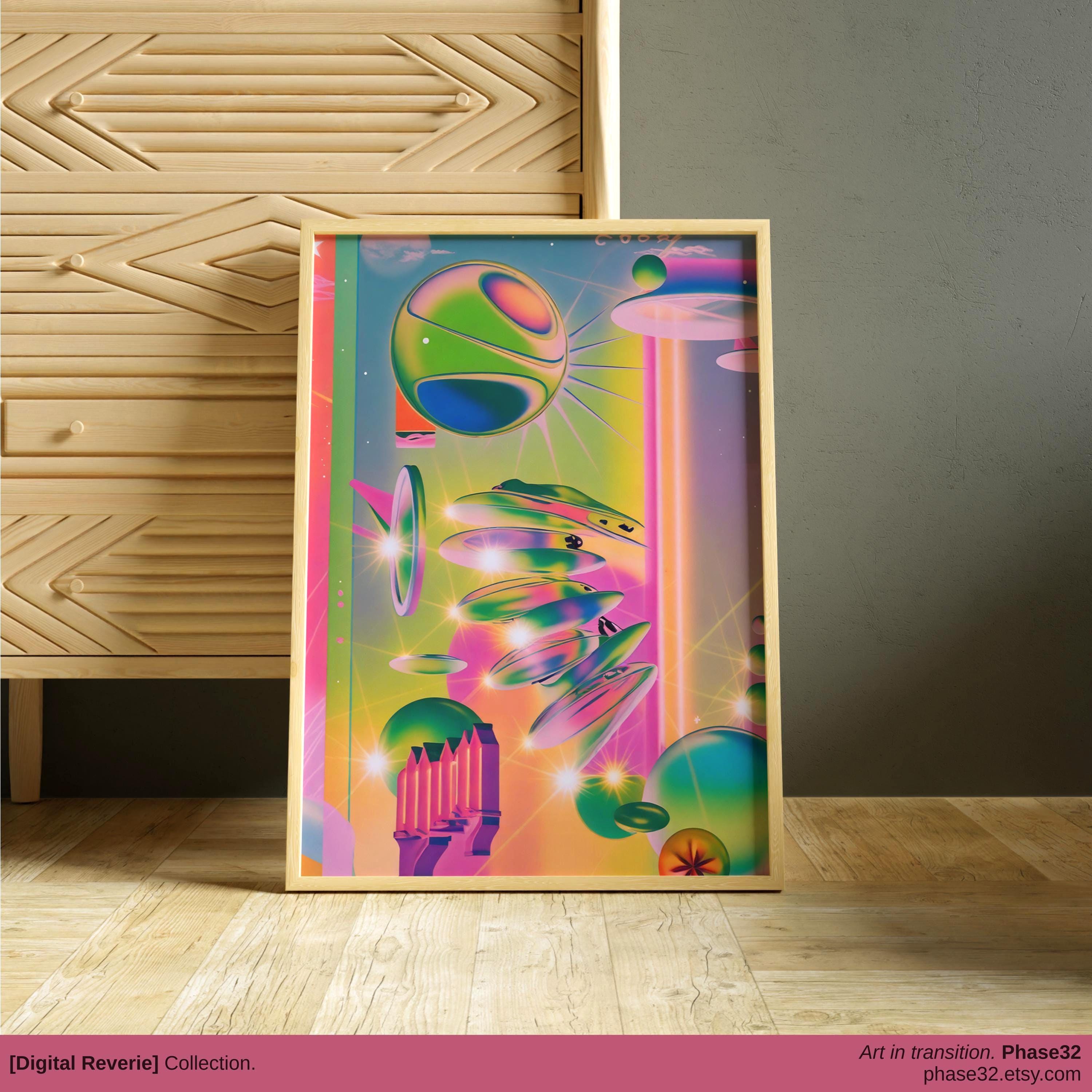 Untitled #260 Print, Dreamcore Rainbow Planet Art Print, Surreal