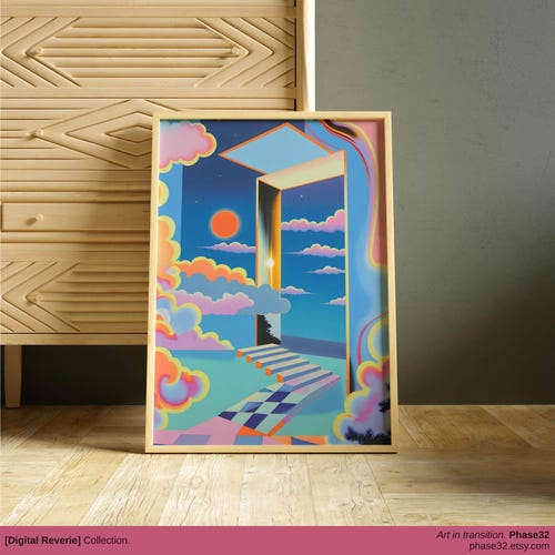 Untitled #333 Print, Surreal Vaporwave Dreamcore Poster, Trippy