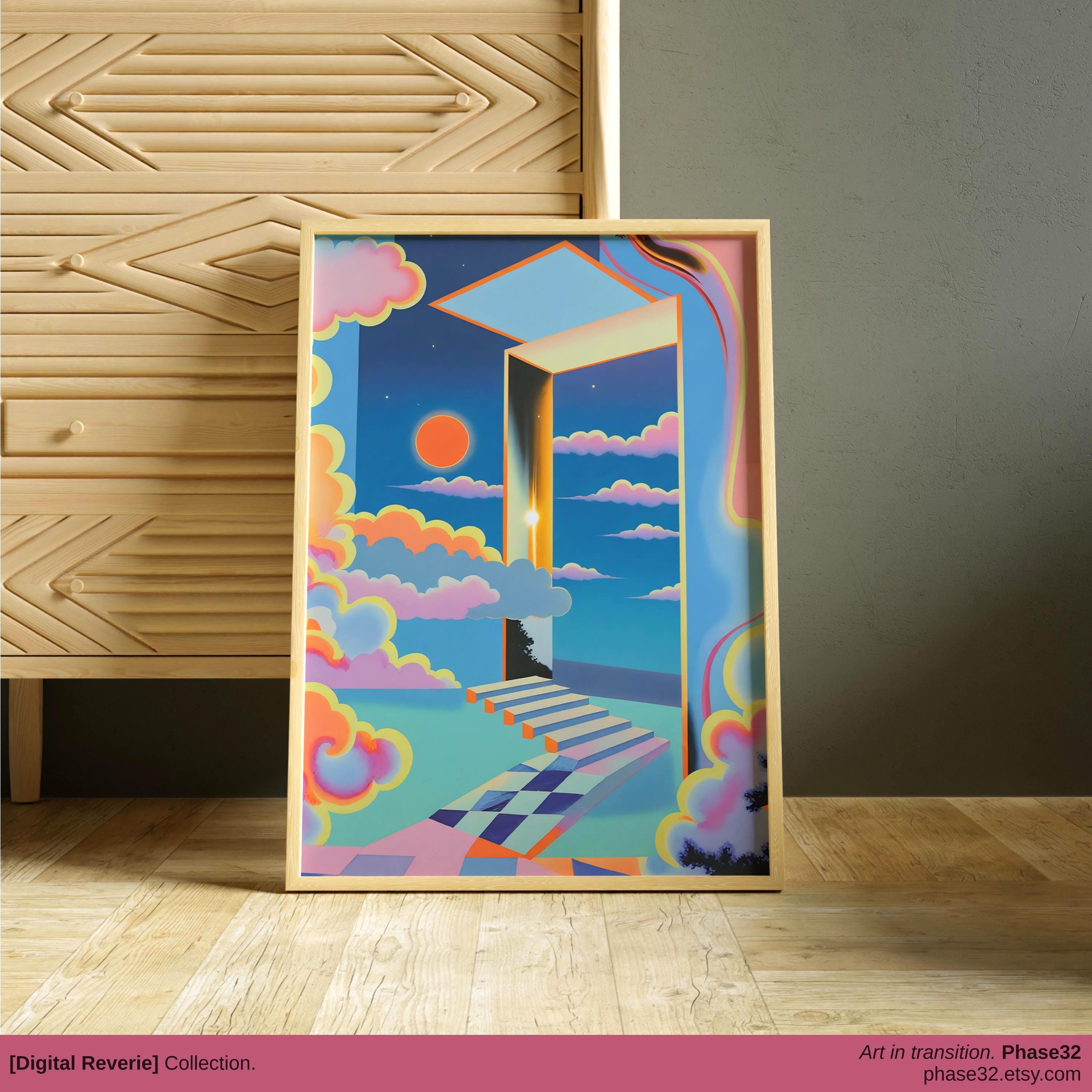 Untitled #333 Print, Surreal Vaporwave Dreamcore Poster, Trippy