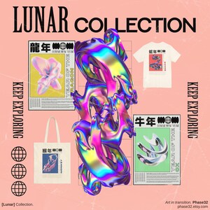 Year of the Monkey Print, Vibrant Chinese Zodiac Art, Surreal Animal Wall Decor, Abstract Monkey Poster, Trippy Astrology Artwork, [Lunar] image 8