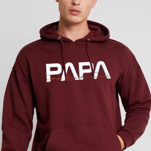 Vatertag Hoodie Personalisiert mit Kindernamen, Papa Geschenk, Vatertagsgeschenk, Papa Hoodie, Geschenk Vatertag ,Vatertag karte, Papa Shirt Weinrot