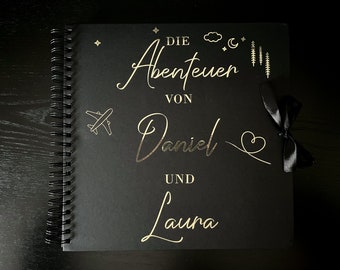 Álbum de recortes personalizado Gästebuch JGA Fotobuch Spiralalbum Hochzeitsgeschenk Jahrestag Geschenk Sammelalbum Fotoalbum Reisetagebuch