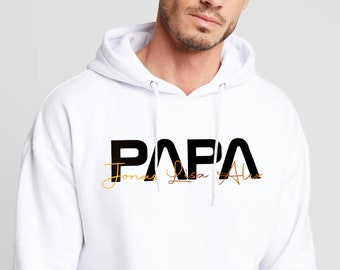 Vatertag Hoodie Personalisiert mit Kindernamen, Papa Geschenk, Vatertagsgeschenk, Papa Hoodie, Geschenk Vatertag ,Vatertag karte, Papa Shirt