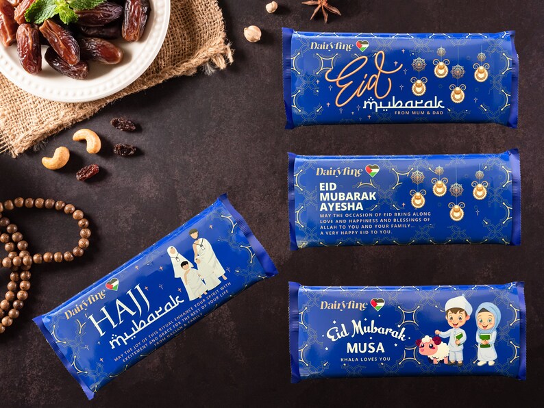 Personalised EID Chocolate Bar Eid Gift EID MUBARAK Dairy Milk Eid