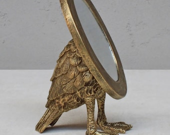 Beautiful Footed Mirror Oddity Unique Decor