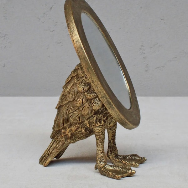 Beautiful Footed Mirror Oddity Unique Decor