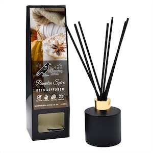 Pumpkin Spice Reed Diffuser: Autumn Home Fragrance, Vegan Friendly