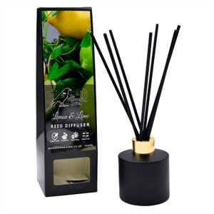 Lemon & Lime Reed Diffuser: 100ml Handmade Vegan Home Fragrance