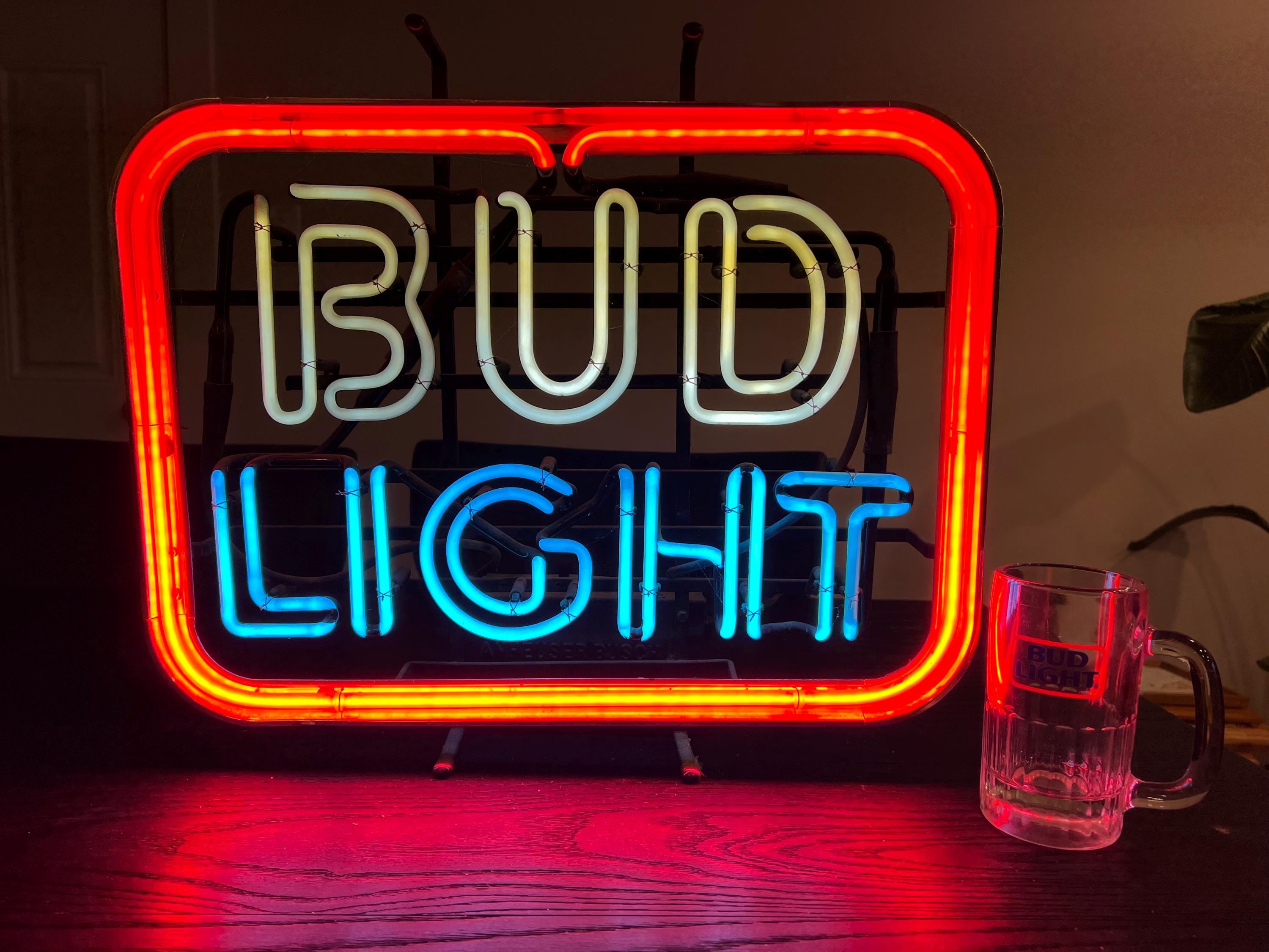Budweiser ネオン看板 ヴィンテージ 新品 希少 バドワイザー ヴィンテージ ネオンサイン 看板 ネオン