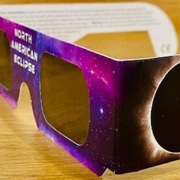 Made in USA solar eclipse glasses ISO CE (2 pack)
