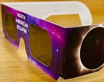 Made in USA solar eclipse glasses ISO CE (2 pack)