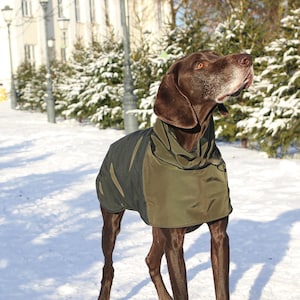 Waterproof Dog Jacket. Warm Softshell Coat for Large Breeds