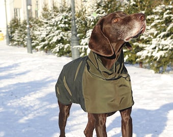 Waterproof Dog Jacket. Warm Softshell Coat for Large Breeds