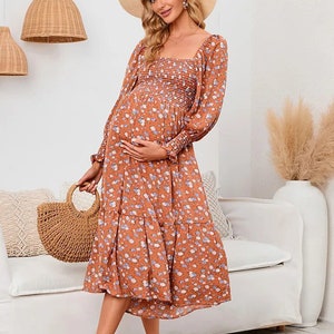 Women's Boho Dress | Chiffon Vintage Dress | Dress For The Session | Maternity Dress | Photo Props | Dress For Pregnancy Photo Shoot.