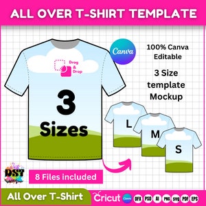 Modello per maglietta intera, modello per contorno maglietta in formato SVG, modello vuoto per stampa a sublimazione su maglietta, modello di design per maglietta, modello per maglietta personalizzata