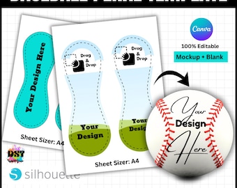 Baseball Panel Template, Baseball Leather Blank Template, Photo Baseball, Custom Baseball Panel Template, Softball Panel Template, DIY Ball