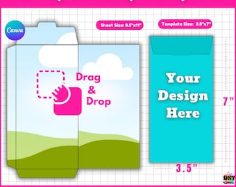 Money Envelope Template Mockups, Canva Editable Money Envelope Template, Cash Envelope Template, Drag and Drop Canva, Gift Envelope Frame