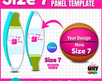 Size 7 Basketball Panel Template Svg, Blank Basketball Panel Template, Basketball Panel Template, Custom Basketball Panel Template, Mockups