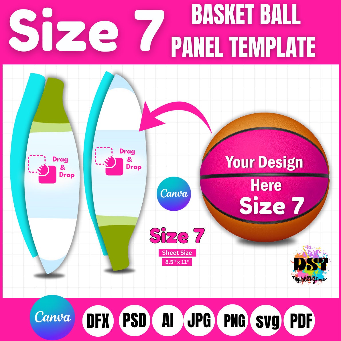 Size 7 Basketball Panel Template Svg, Blank Basketball Panel Template Size 7 Basketball Panel Template Svg, Blank Basketball Panel Template
