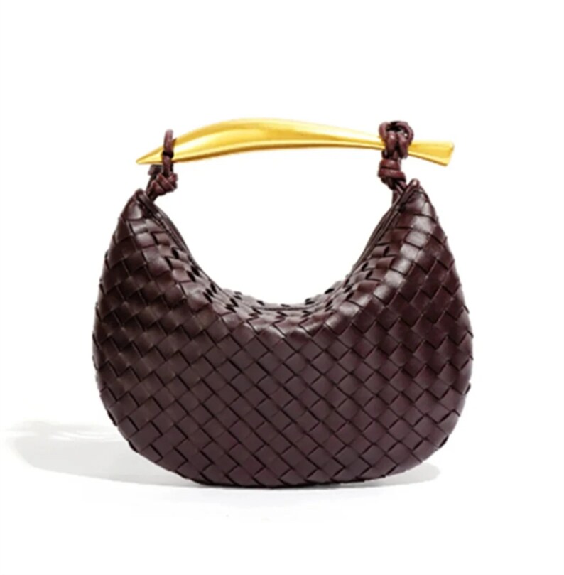 Sardine Hand-woven for Bag,Single Shoulder Bag,Handwoven Vintage Leather Bag,Gift for her #6