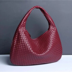 Leather Designer Purse Vegan Bag,Woven Large,Shoulder Bag,Inspired Sardine Bag,Woven Bag,Interwoven Bag,For Her #7