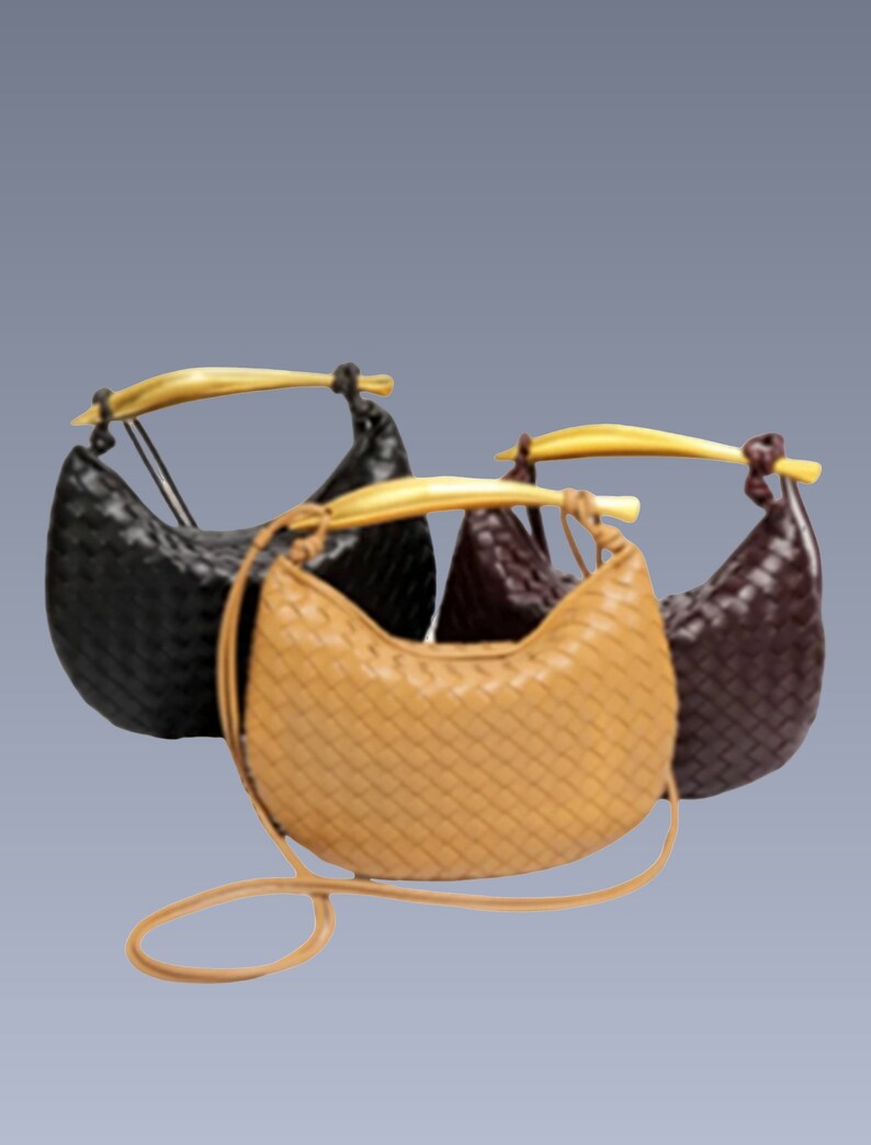 Sardine Hand-woven for Bag,Single Shoulder Bag,Handwoven Vintage Leather Bag,Gift for her zdjęcie 1