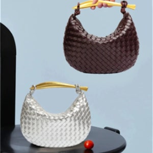 Sardine Hand-woven for Bag,Single Shoulder Bag,Handwoven Vintage Leather Bag,Gift for her zdjęcie 2