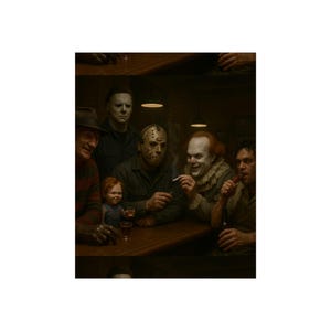 Chilling Horror Fine Art Poster, Framed Wall Decor, Spooky Gift, Horror Movie Room, Halloween Decoration, Unique Art Print