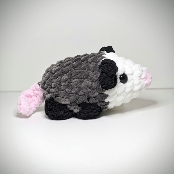Crochet Possum, Possum Plush, Stuffed Toy, Mini Stuffed Animal, Gift, Made to Order, Ultra Soft Plushie, Cute