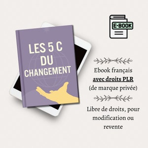 PLR Ebook in French - The 5 Cs of Change - 53 pages - Private label rights - DPP - Self-improvement - Personal development