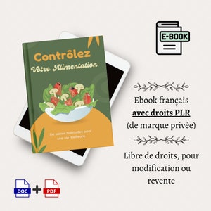 PLR Ebook in French - Control your diet - 22 pages - Private label rights - Weight loss - Health - Diet - Food