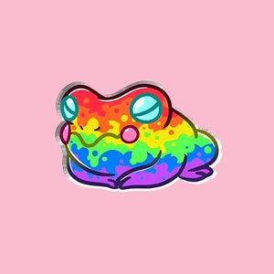 Funny Frog LGBT Pin LGBTQ Festival Accessories Gay, Lesbian, Transgender, Queer, Asexual, Pansexual, Non-Binary Gay