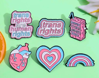 Transgender Flag Pin's LGBT Badge Festival Accessory, LGBTQIA+ Pin's for Trans, gay, lesbian, asexual, pansexual, queer