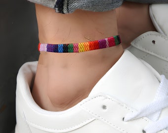 Pride Foot Bracelet for Summer Festival - LGBT Lesbian Bisexual Transgender Jewelry, Rainbow LGBTQIA+ jewellery